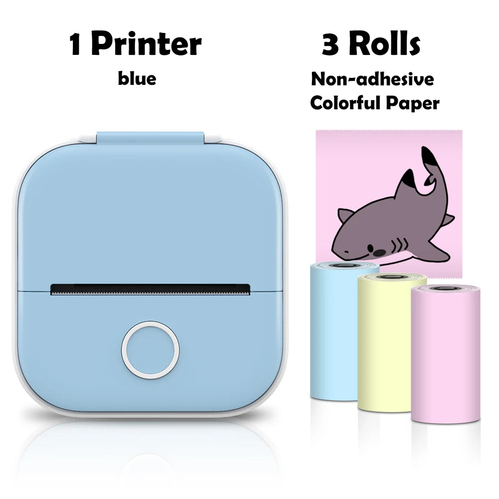Phomemo T02 Pocket Printer Photo Journal Printing 53mm Sticker Labels Wireless Connection No-Ink Thermal Printing Long Battery
