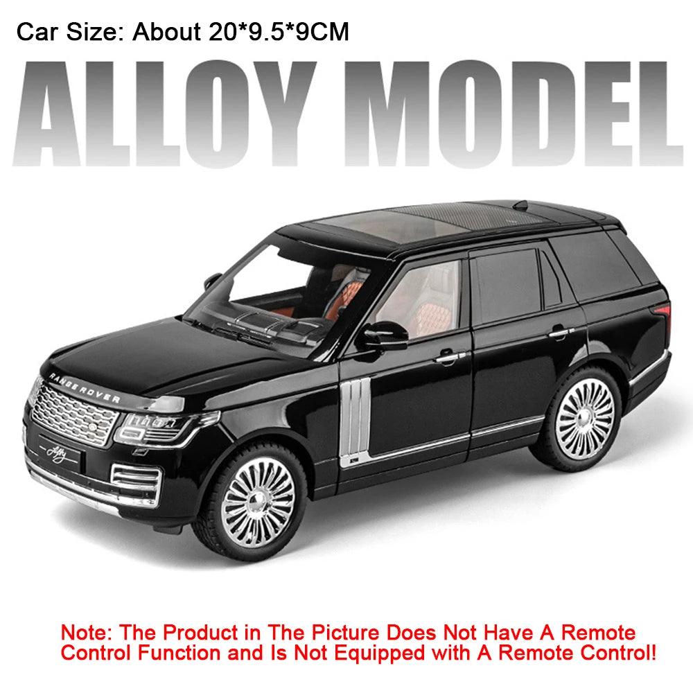 1:18 RS7 Range Rover Alloy Car Model Diecast Toy Sound Light 6 Doors Opened Shock Absorption Miniature Vehice Kid Christmas Gift