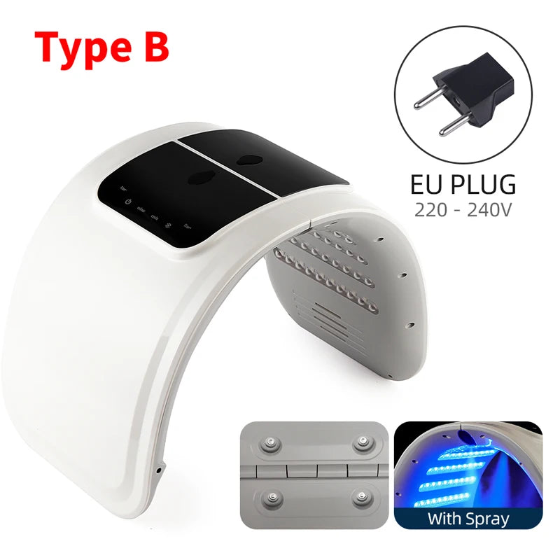 Photon LED Face Mask 7 Colors Nano Spray Beauty Machine Deep Moisturize Skin Care Home Use LED Beauty Mask