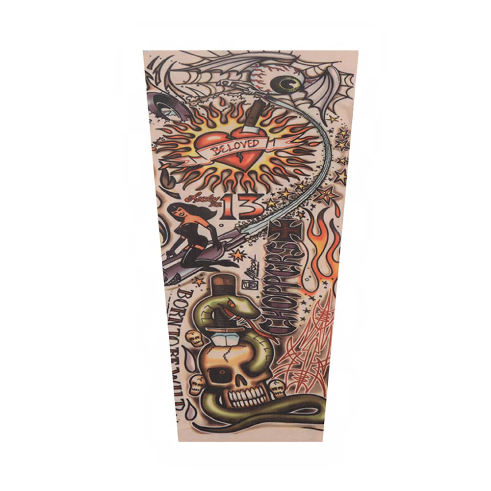 Children Flower Arm Sleeves Arm Cover Outdoor Sport Running Summer Cooling UV Protection Tattoo Arm Sleeves Sun Protection