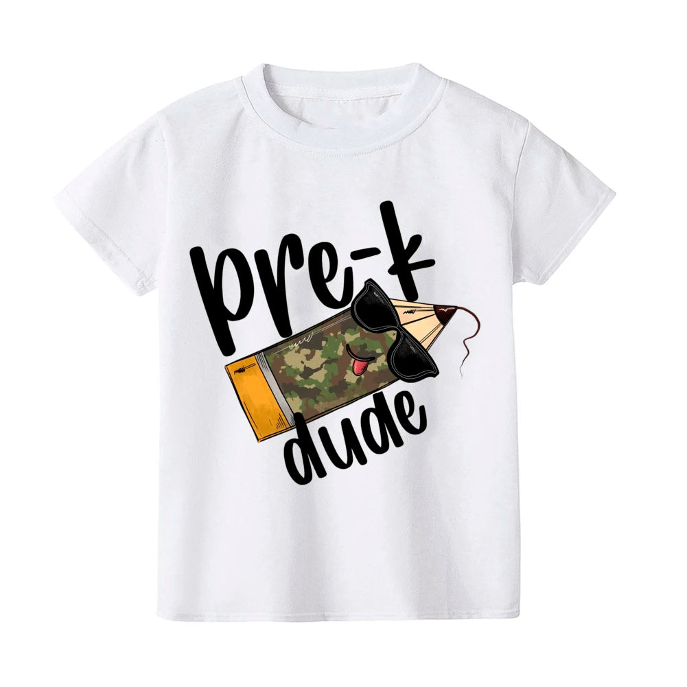 Hello Pre- K Kids Shirt Boys Girls Cute Clothes First Day of School T-shirt Back To School Gift Preschool Shirt Toddler Shirt