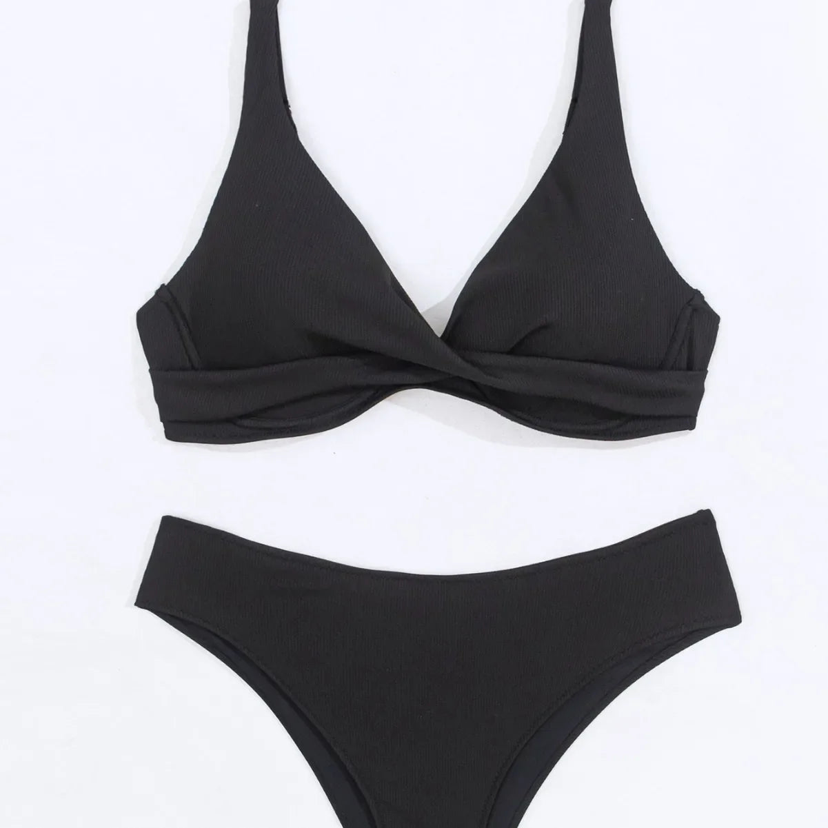 DFCF Women Split Swimsuit High Waist Beach Bikini 2025 New Summer Swimwear Bikinis Set Sexy Backless V Neck Bikini 2 Piece Set