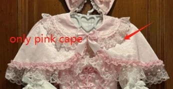 Original Design Lolita Jsk Suspender Dress Sweet Girl Women's Long Sleeve Inner Shirt Cute Princess Sling Cake Dress with Cape