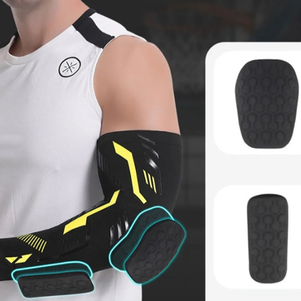 Separate Elbow Pads Honeycomb Dual Anti-Collision Elbow Brace Guard Compression Support Protective Arm Sleeve Protector
