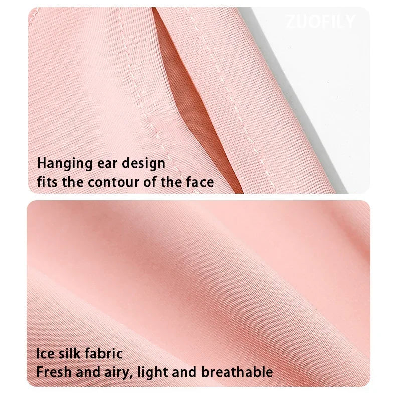 Summer Sunscreen Ice Silk Mask Neck UV Protection Face Cover Sunscreen Face with Outdoor Cycling Sun Protection Veil Tube Scarf