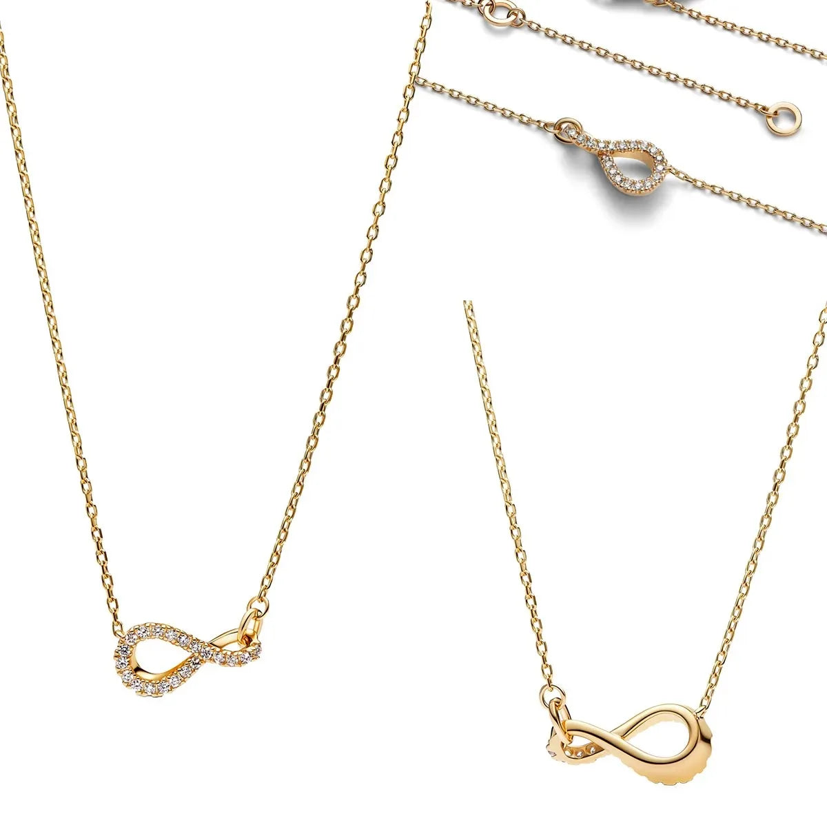 Hot Sale Original 925 Sterling Silver Colorful Bow Tie Necklace Red Heart Pendant Round Necklace Classic DIY Fine Christmas Gift