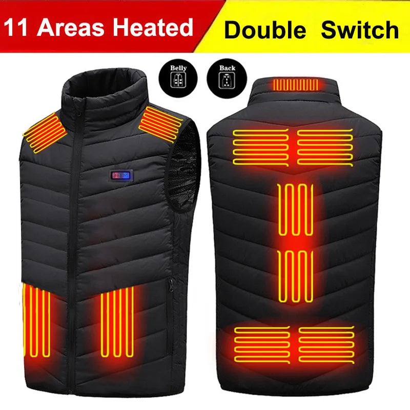 17 Areas Usb Heated Jacket Men Women Electric Heated Vest Heating Vest Heated Bodywarmer Usb Inner Heat Vest Veste Chauffante