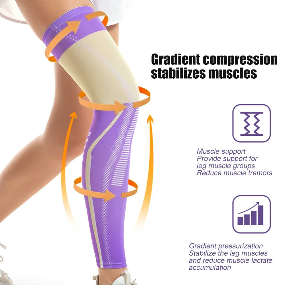 1PCS Sports Compression UV Long Leg Sleeves for Running Basketball Football Cycling and Other Sports for Men, Women, Youth