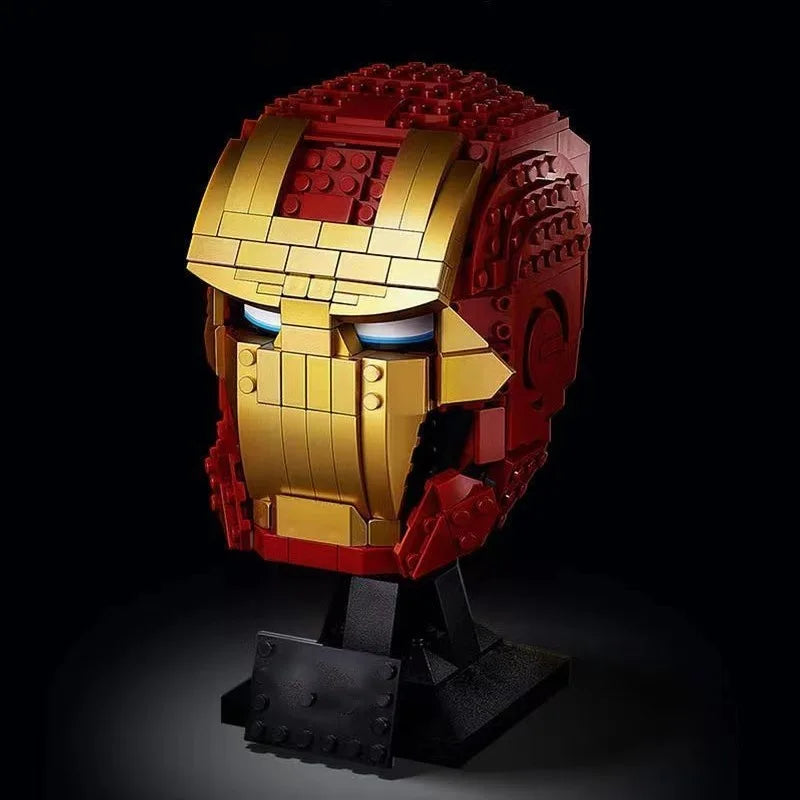 Venom Building Blocks Spiderman Ironman Darth Vader Head Assembly Marvel Super Heroes 3D Model Mini Brick Toy For Christmas Gift