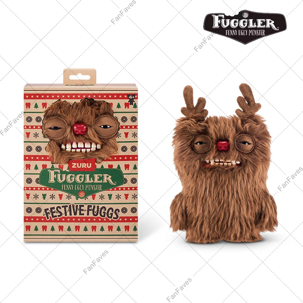 Butt Pet Ugly Fuggler Monster Series Original Plushies Rabbit Puppy Cat Dog Doll Reindeer Gingerbread Man Toy for Christmas Gift