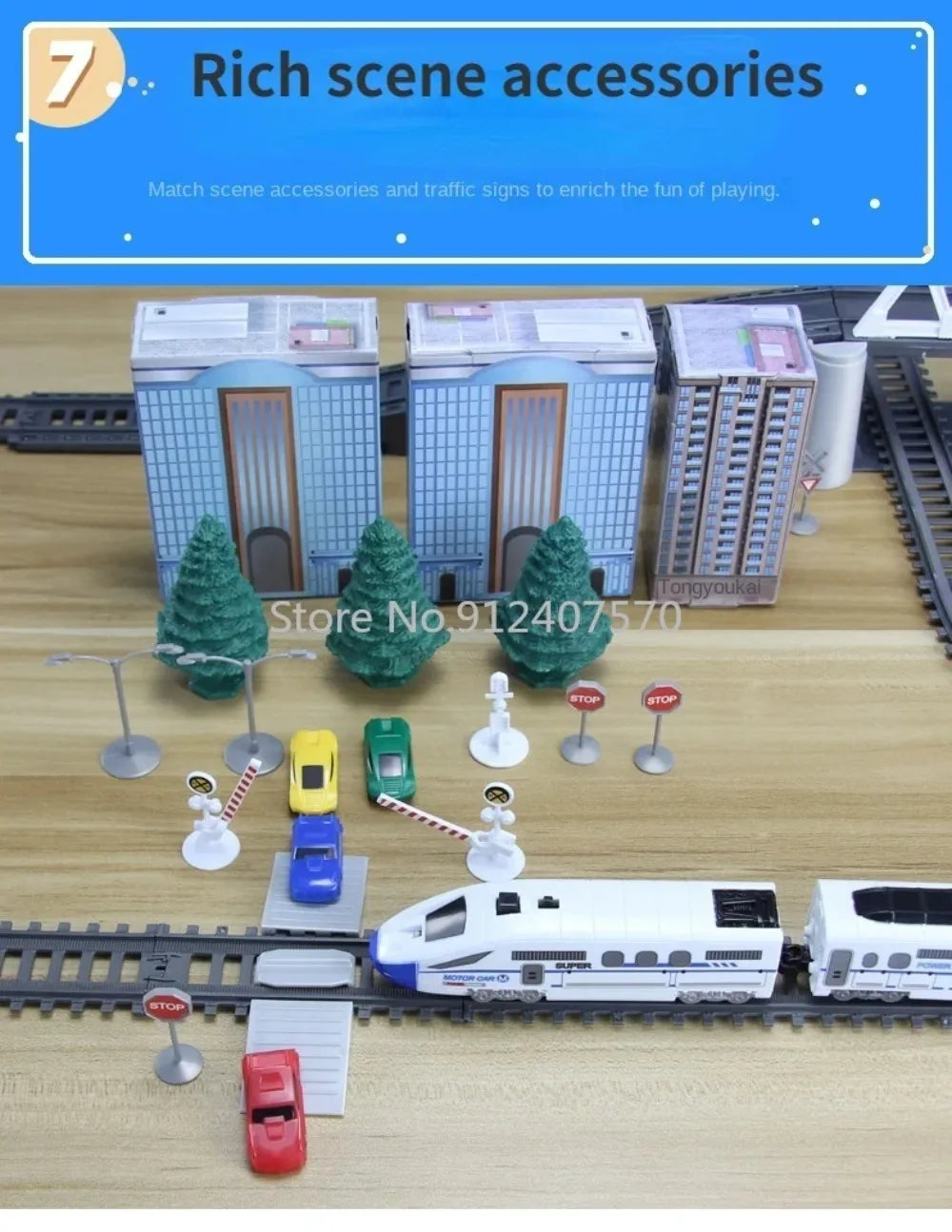 Electric Train toy High Speed Train Model Railway Track Rail Toy Car Assemble DIY Set Children Christmas Gift Toy for Boy