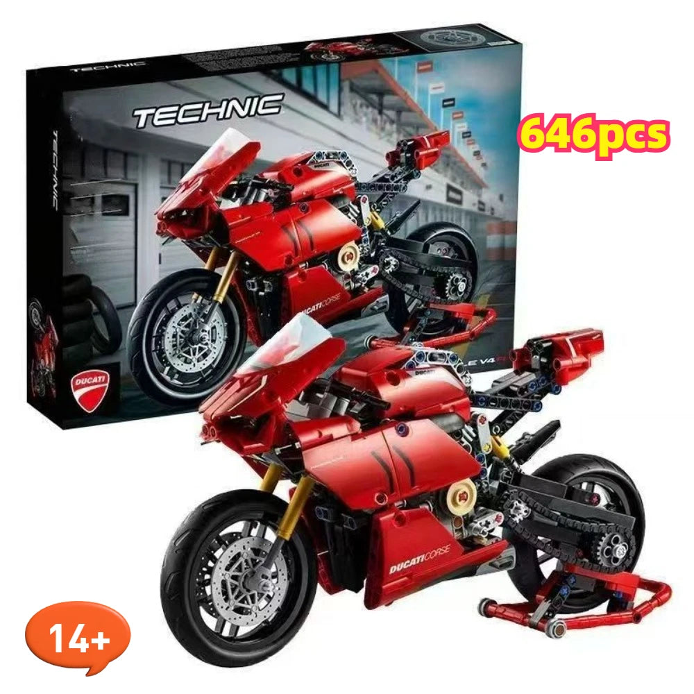 Panigale V4 R Motorbike Building Blocks Kit Superbike Model Toy for Boys Adults Christmas Gift Home Decoration