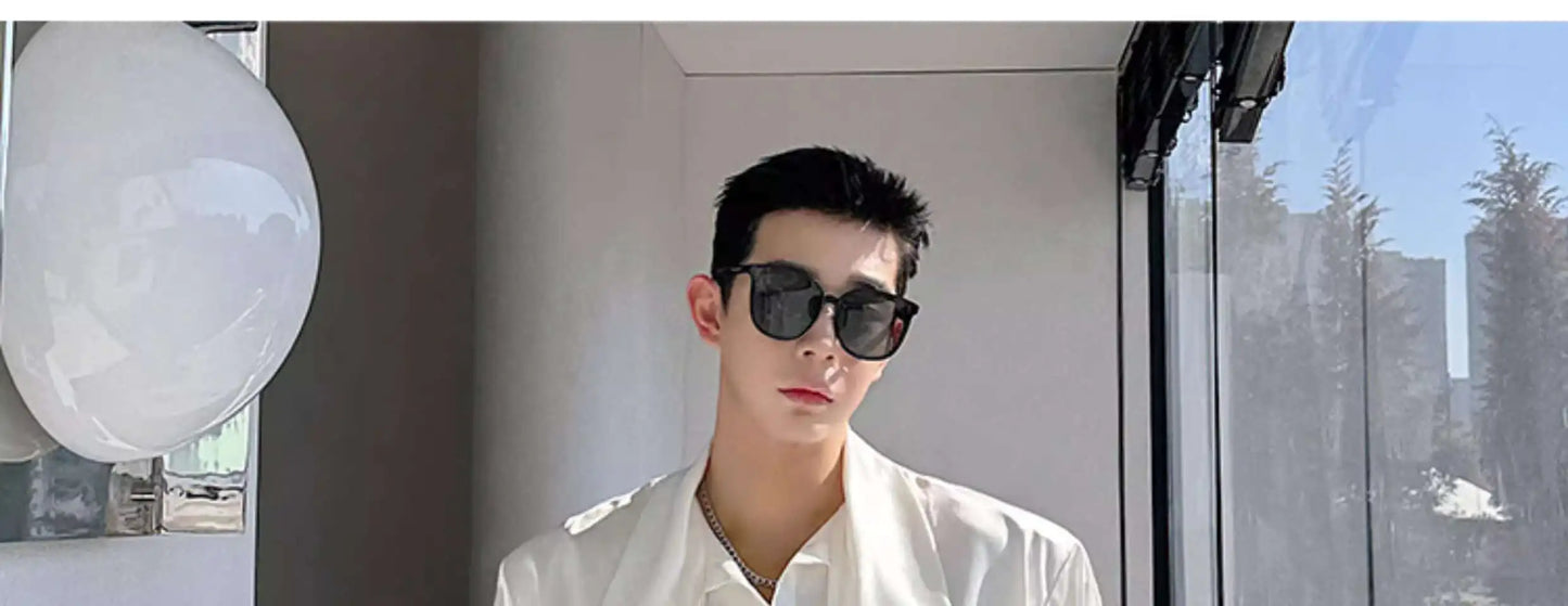 IEFB Korean Fashion Men's Shirt Bow Tie Design Loose Simple Fresh Long Sleeve Casual 2024 Spring Solid Color Male Tops 9C5081