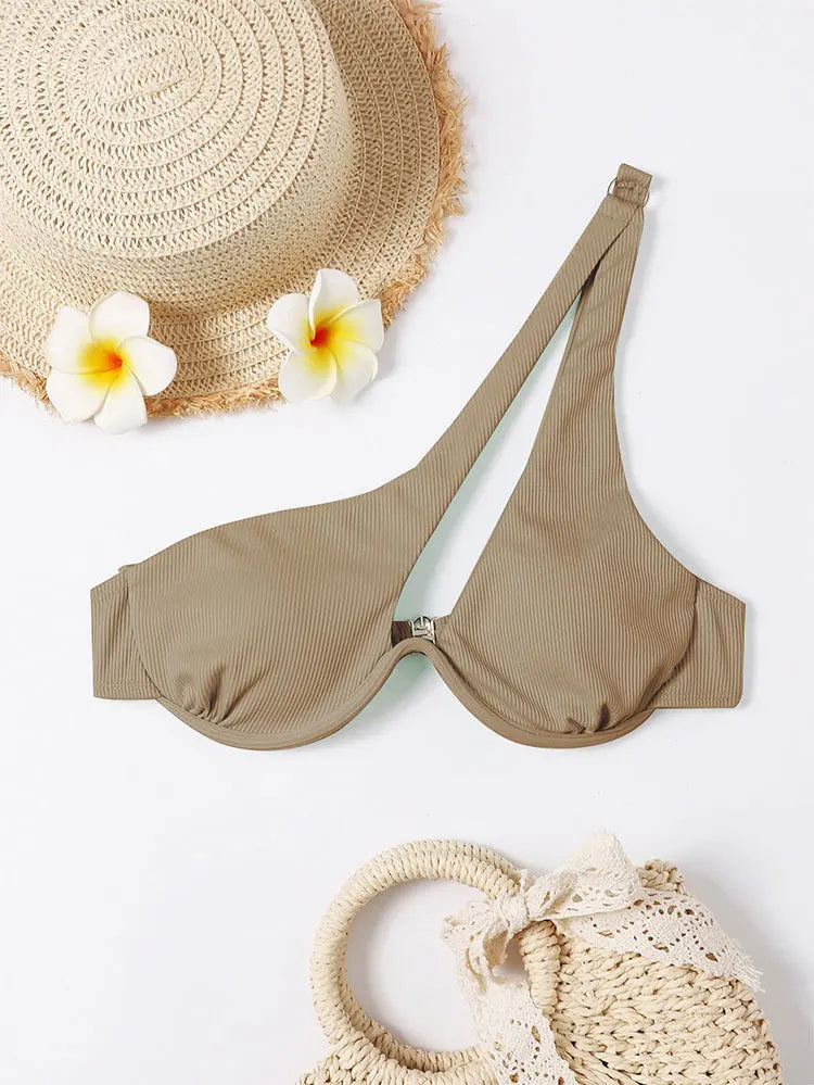 Sexy Bikinis Swimsuits Cut Out Women's Swimwear 2023 One Shoulder Biquini High Cut Bathing Suits Push Up Beach Bikini Set