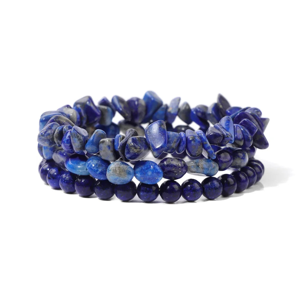 Natural Labradorite Bracelets Set For Women Men 3Pcs Gray Moonstone Bracelets Handmade Energy Stone Bangles For Female Jewelry