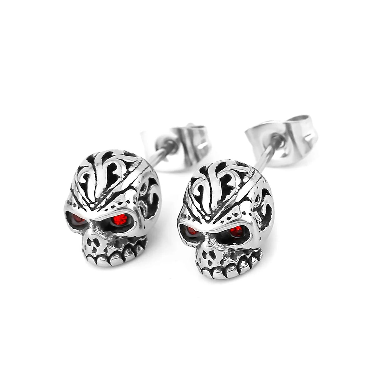 Vintage Skull Stud Earrings For Men and Women Hip Hop Punk Gothic Earrings Fashion Skeleton Stainless Steel Jewelry Gift
