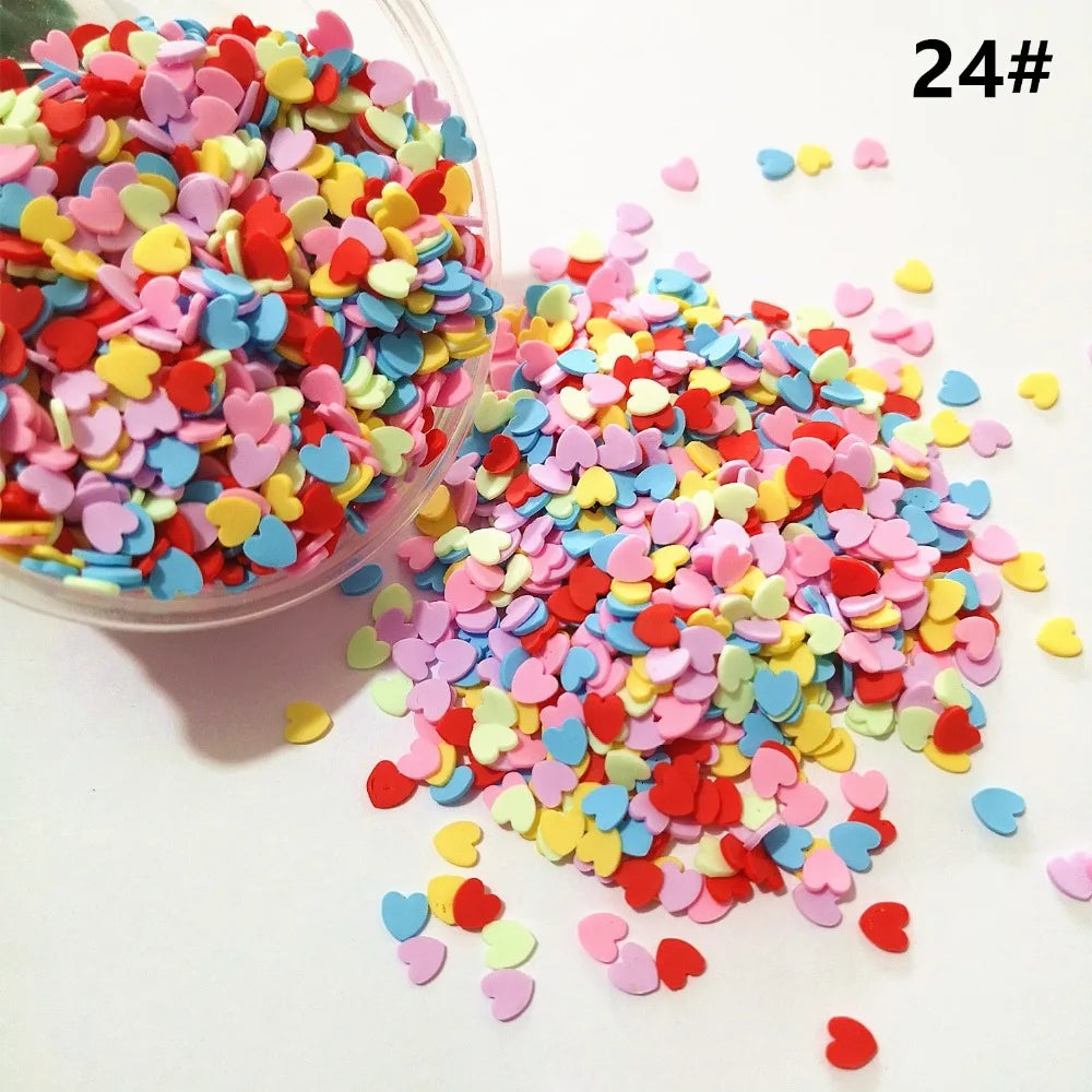 100g DIY Polymer Clay Fake Candy Sweets Sugar Sprinkle Decorations for Fake Cake Dessert Simulation Food Dollhouse Gifts