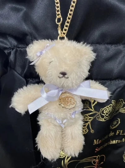 Japanese New Sweet Cute Rabbit Bear Rhinestone Bow Pendant Sweet Kawaii Girl Female Bear Bag Charm Pendant Keychains