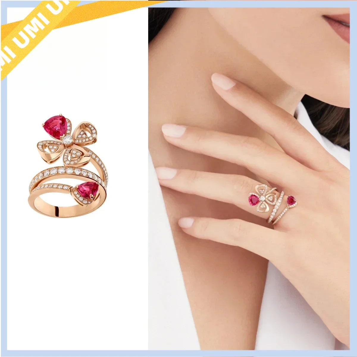 S925 Noble and Luxurious 18k Red Tourmaline Ring - Essential Jewelry for High End and Gorgeous Workplace Parties - Holiday Gift