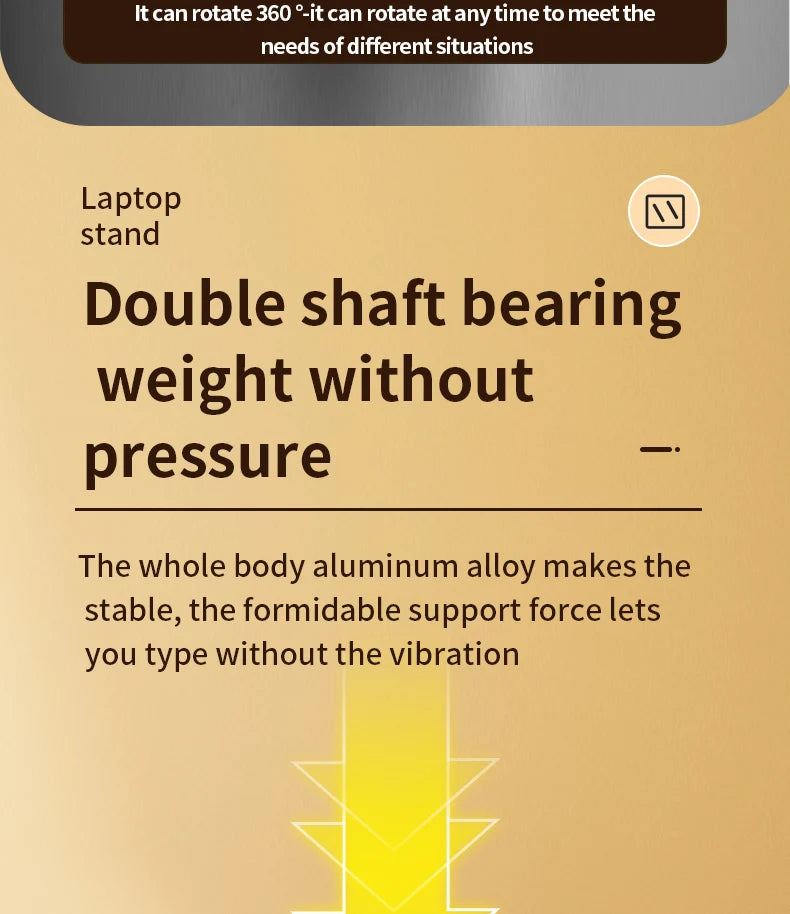 LS652 Laptop Stand Aluminium Alloy Foldable Tablet Rotale Stand Macbook Laptop Portable Fold Holder Cooling Bracket Support