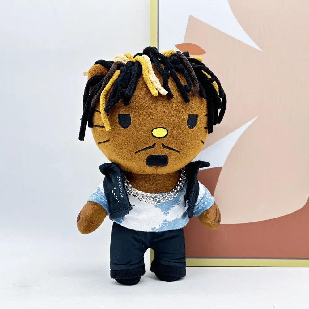 Juice Wrld Plush Doll Stuffed Toys Cute Boys Girls Christmas Gifts Kitten Plush Toy Wearing Vest Funny Cat Xmas Gift Bunny  Bad