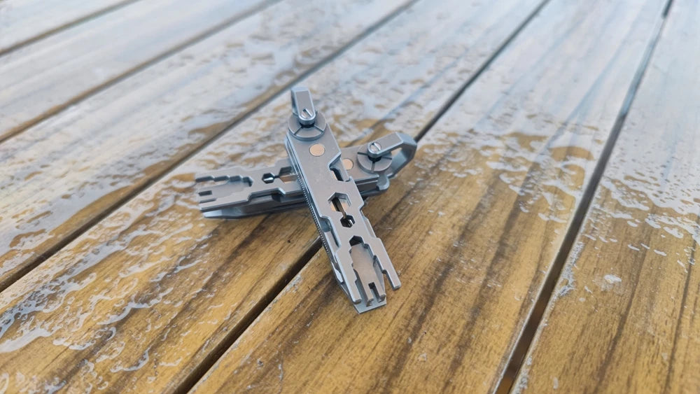 EDC TItanium Alloy with Titanium Key Ring Pry Bar Screwdriver Bottle Opener Handle Multi-tool profession Portable Outdoor Tools