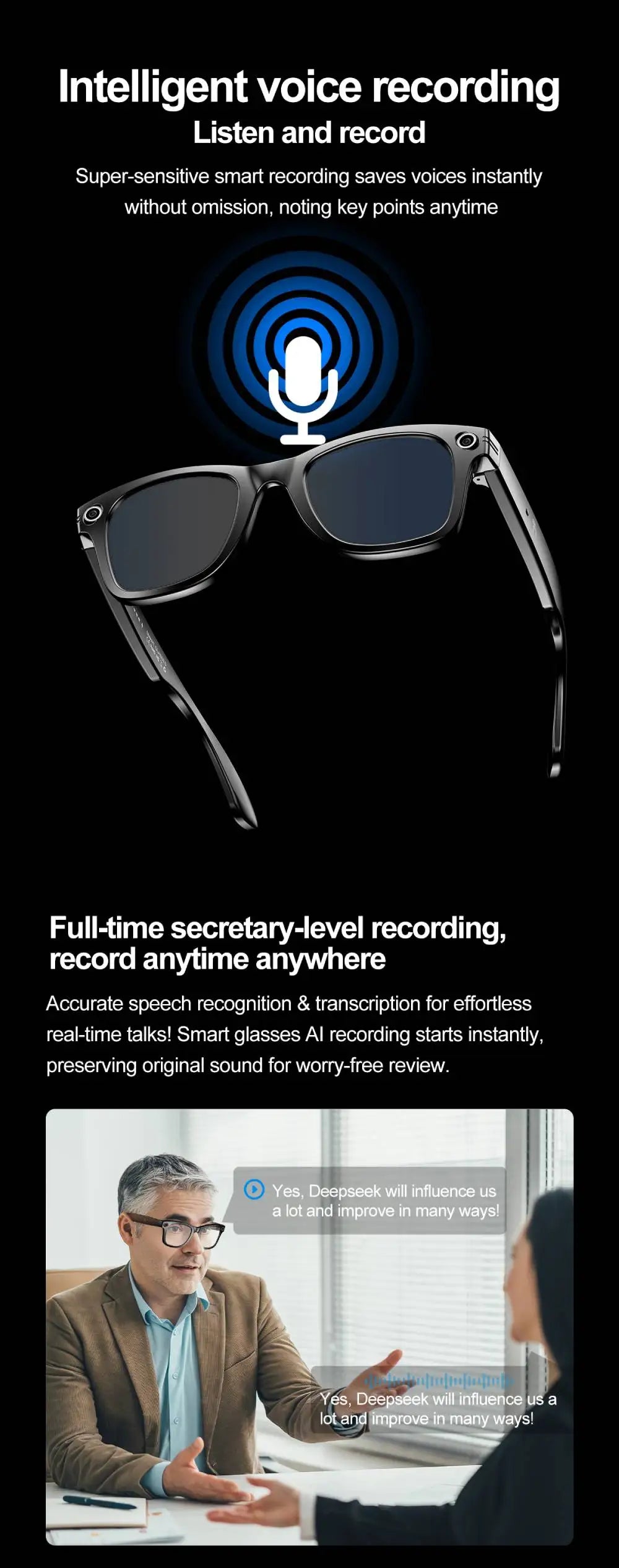 2025 New For Xiaomi Smart Glasses Photography Video AI Intelligent Interactive Translation Smart Sunglasses IOS Andirod Glasses