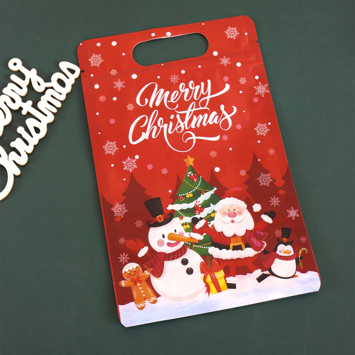 10/20pcs Christmas Gift Bags Santa Claus Stand Up Bag Christmas Decoration for Home 2025 Navidad Natal New Year 2026 Packing Bag