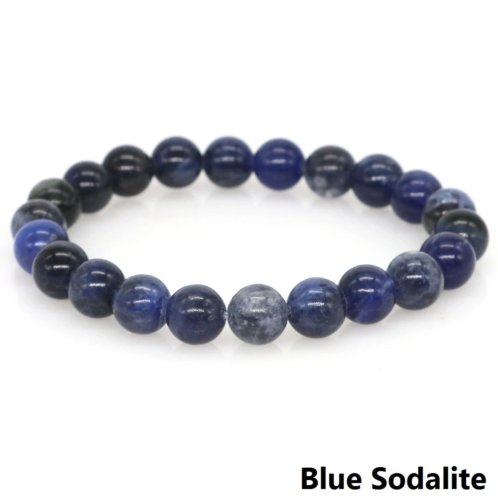 Women Men Bracelet Natural Rainforest Jasper Crystal Round Beads Wrist Chain Chakra Healing Energy Stretch Charm Strand Jewelry