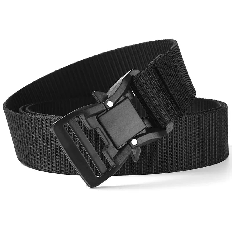 Big Plus Large LONG Size 125 140 160 180cm Men's Belt Canvas Multi-functional Tactical Quick Release Magnetic Alloy Buckle Belts