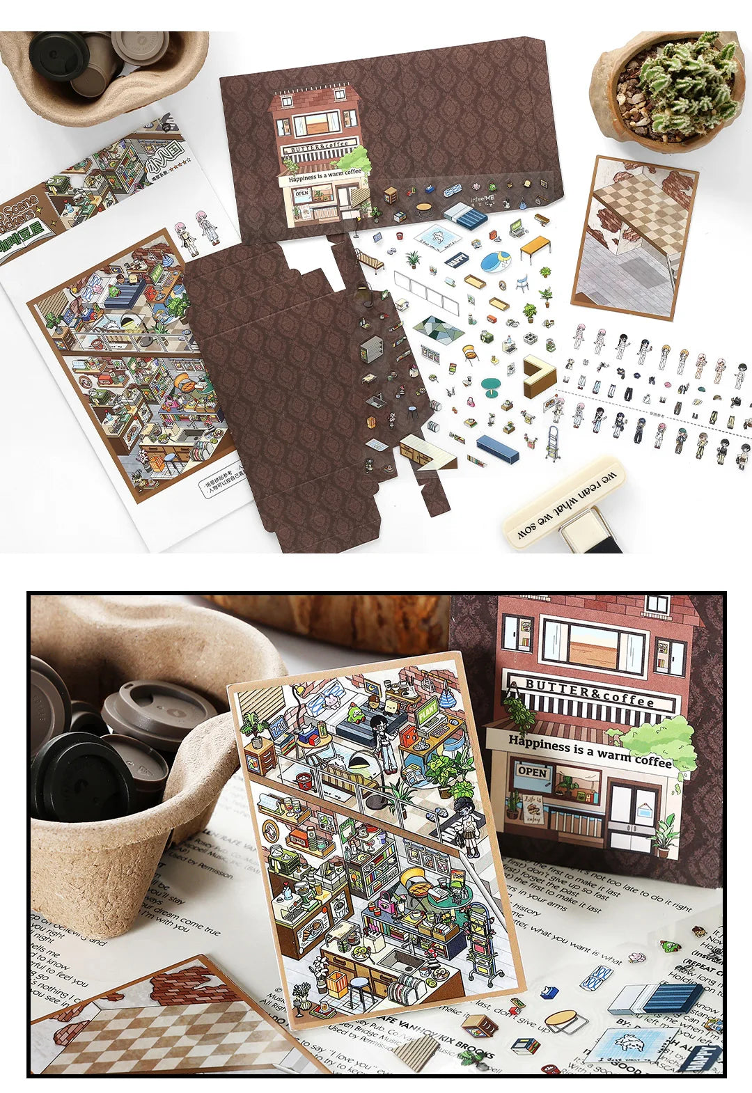 Forest treehouse 3D photo frame Landscape Sticker  DIY  Pocket Cabin  Scene   Halloween Children's Toys gifts ﻿ ﻿