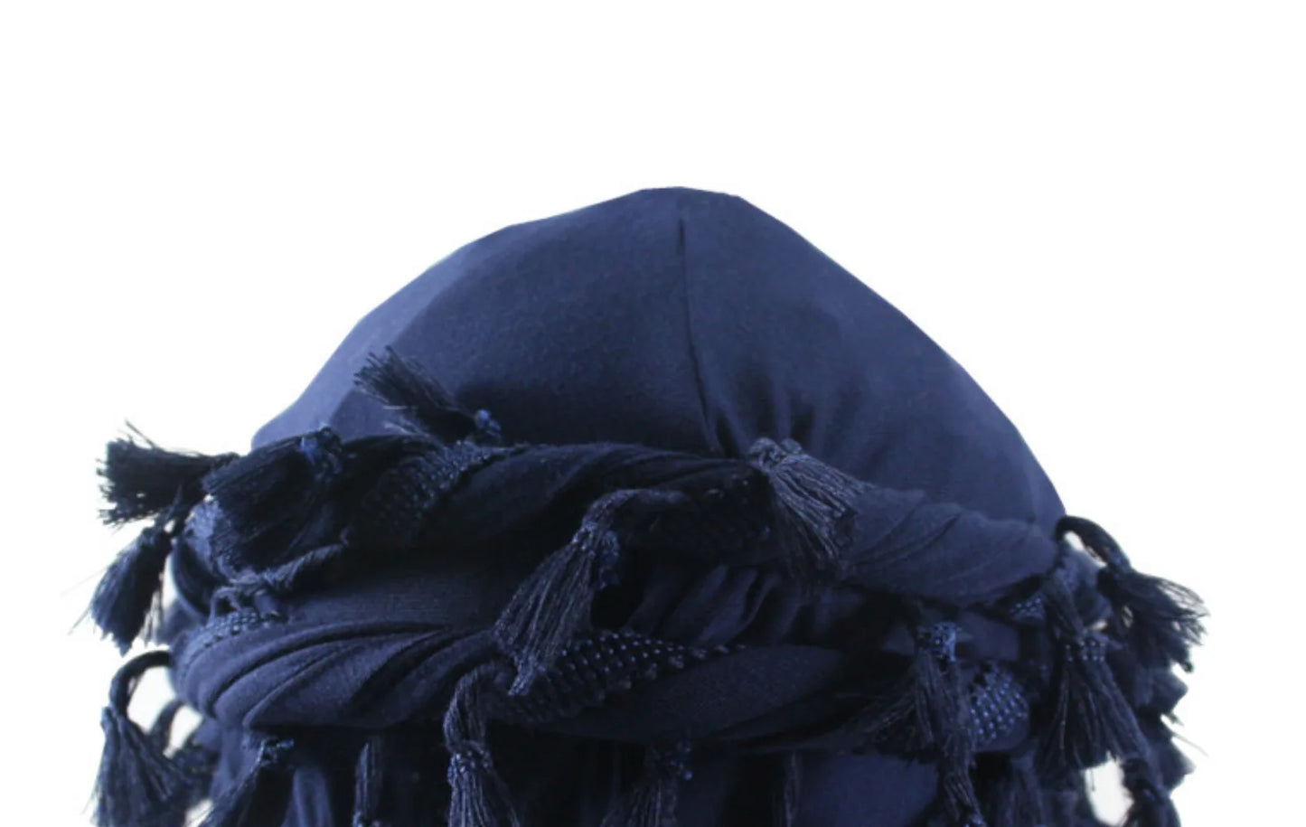 Men Hat Punk Burr Trim Twisted Tail Fringe Cotton Bandana Hat Hop Turban Hats Head Wrap Beanie Cap Solid Color Docker Hat 2024