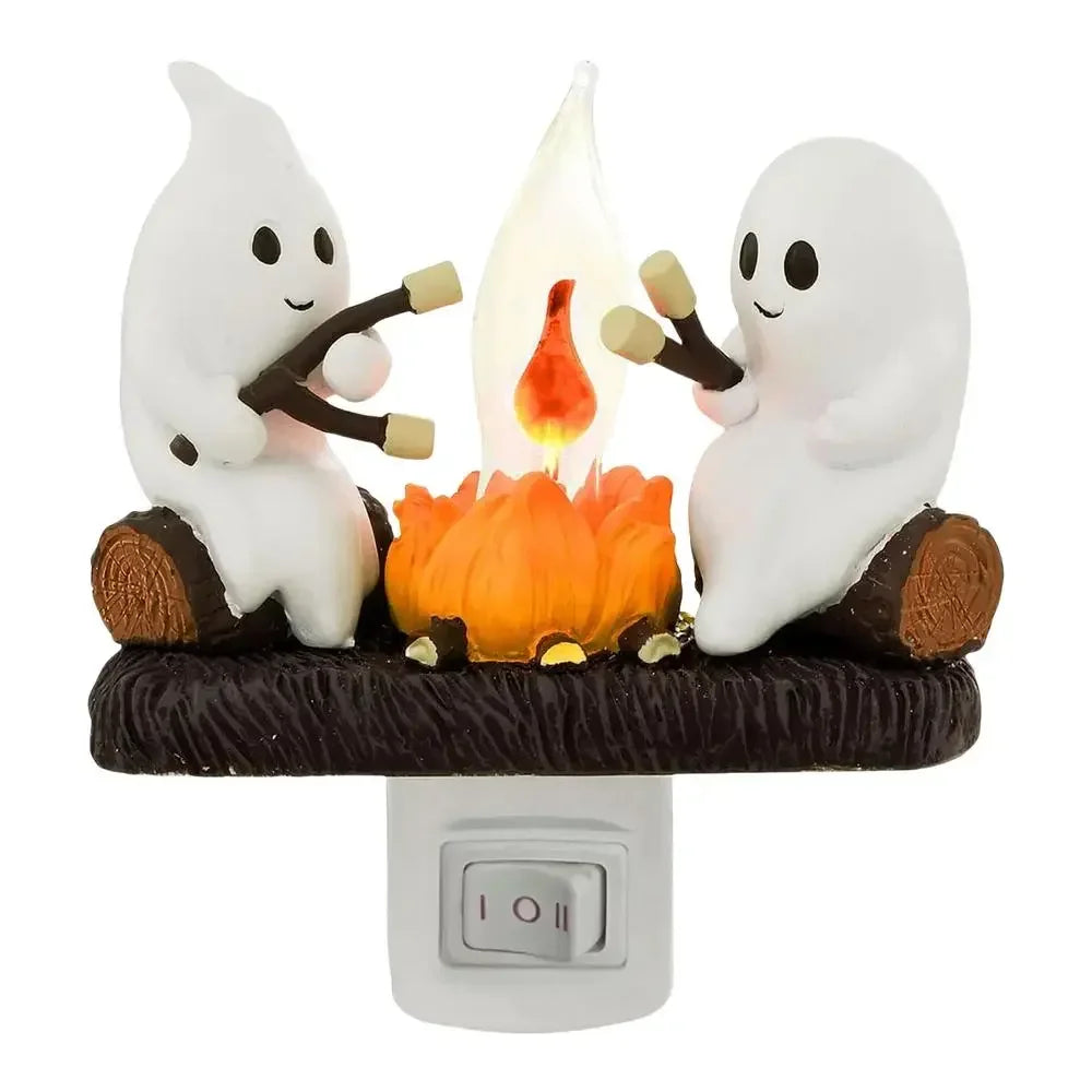 Halloween Decoration 2024 New GHOSTS ROASTING CAMPFIRES MORES Chost Design Lamp Halloween Home Decorations