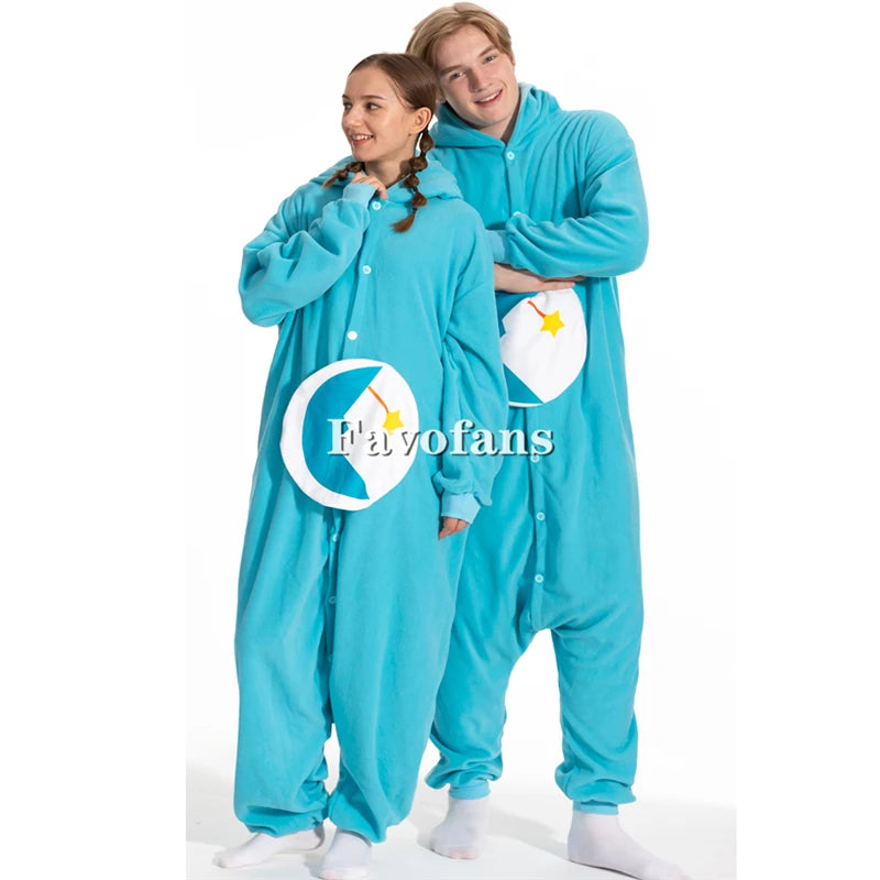 Favofans Animal Kigurumi Adults Women Bear Onesies Pajamas Halloween Costumes Cosplay Jumpsuit Christmas Gift