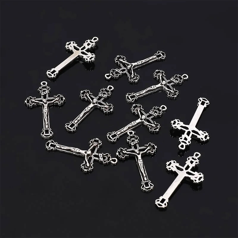 A variety of Christian retro little Virgin Mary connector Spirit Holy Jesus Father Anthony pendant cross bracelet connector 10