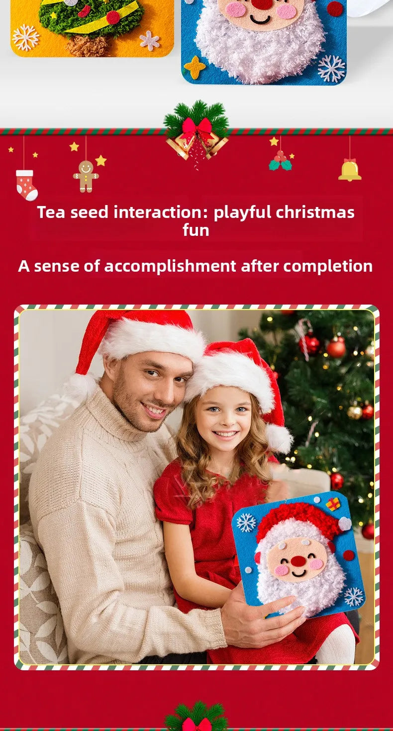 1-10PCS Christmas Gift DIY Felt Sewing Kit for Kid Handicraft Activity Preschool Toy Thread Painting Educational Craft Materials