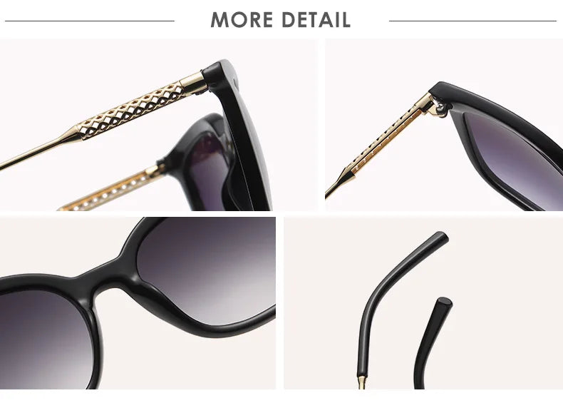 UVLAIK New Metal Hollow Sunglasses Women Oversized Shades Sun Glasses Men Trend Retro Vintage Glasses UV400 Sun Protection 21130
