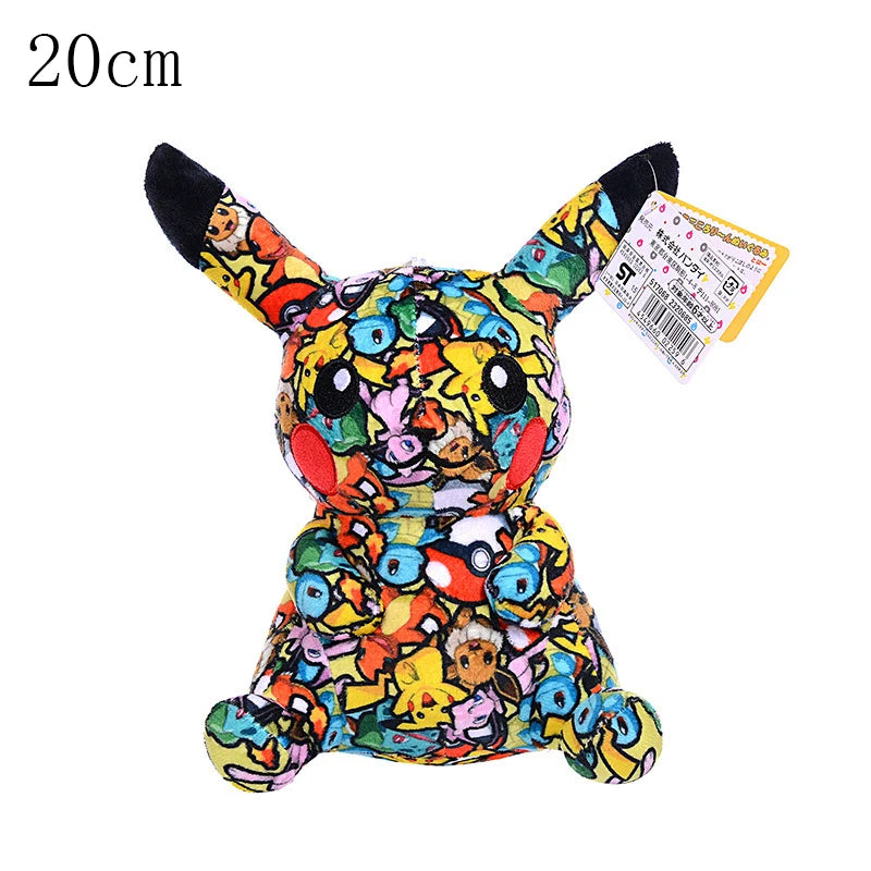 Pokemon Plush Toys Colorful Black Pikachu Aerodactyl Dragonite Charmeleon Lapras  Peluche Charizard Gengar Mewtwo Stuffed Doll