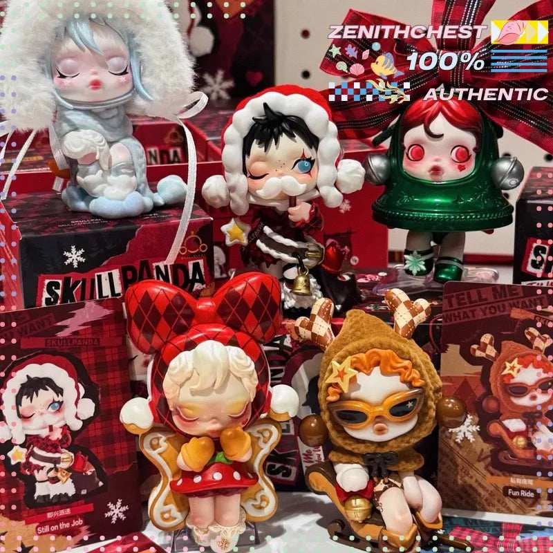 Genuine POP MART SKULLPANDA the Best Seaion Series Blind Box Doll Christmas Gift Trendy Collectible Toy The surprise of Christma