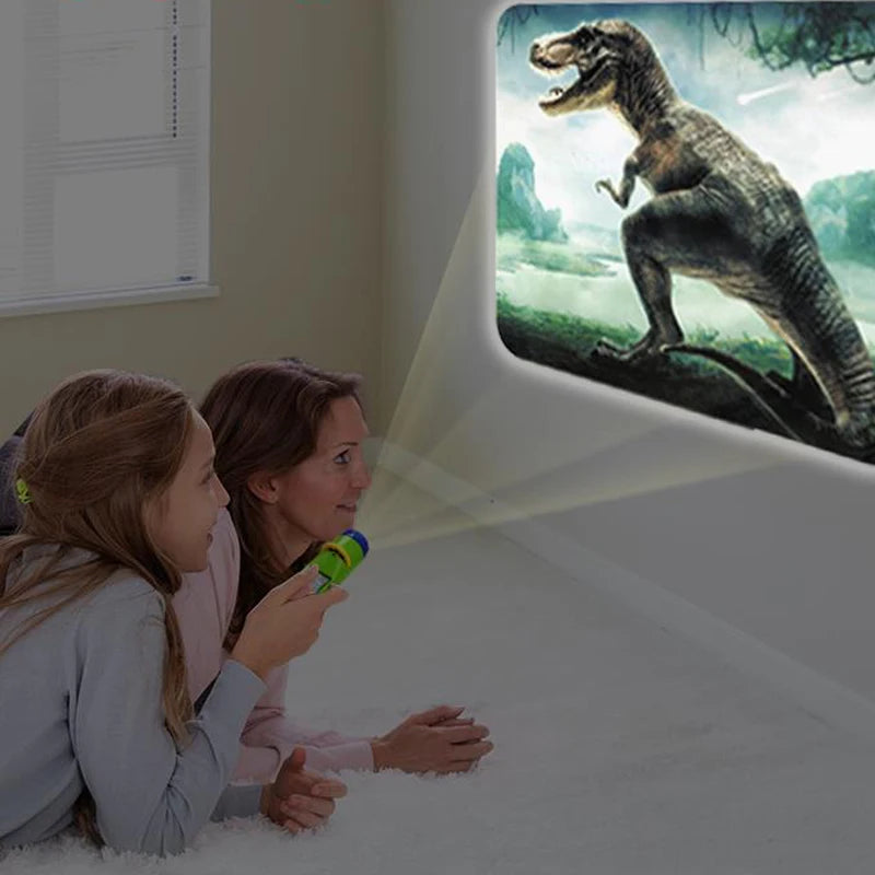 Children Fun Projector Light Flashlight Puzzle Early Education Projection Light for Kids Baby Bedtime Toy Christmas Gift TMZ