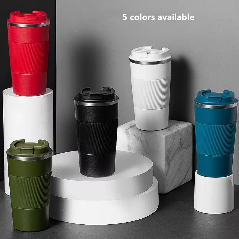 304 Stainless 500ml Steel Vacuum Insulated Water Bottle Anti Slip Coffee Mug Thermal Mug Portable Bottle Office Gift Set