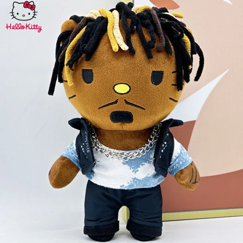 Juice Wrld Plush Doll Stuffed Toys Cute Boys Girls Christmas Gifts Kitten Plush Toy Wearing Vest Funny Cat Xmas Gift Bunny  Bad