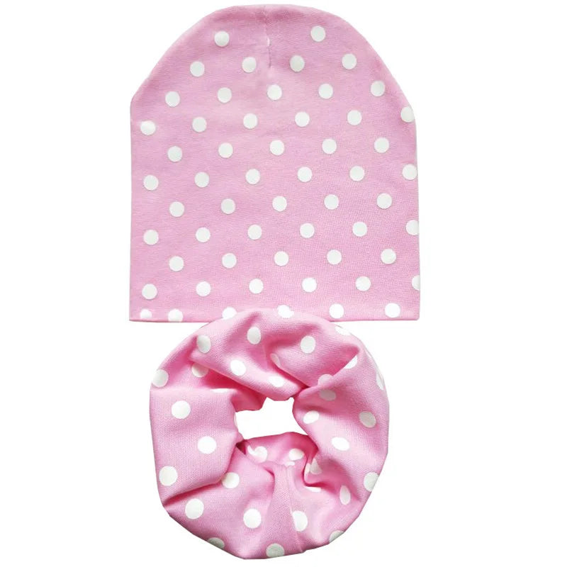 Star Print Cotton Baby Hat Autumn Winter Baby Girls Hat Boys Cap Toddlers Infant Cap Scarf Children Bonnet Hats