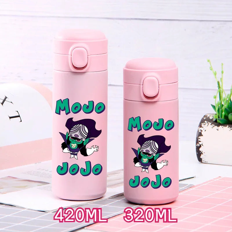 320ml/420ml The Powerpuff Girls Portable Large Capacity Sport Water Bottle Children Drinking Cup Thermal Stainless Steel