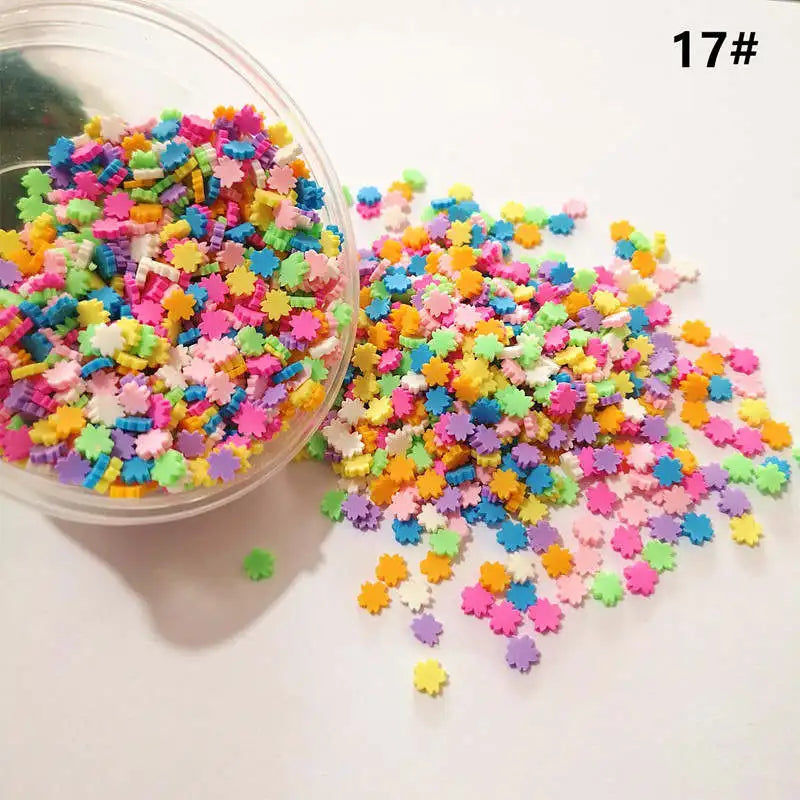 100g DIY Polymer Clay Fake Candy Sweets Sugar Sprinkle Decorations for Fake Cake Dessert Simulation Food Dollhouse Gifts