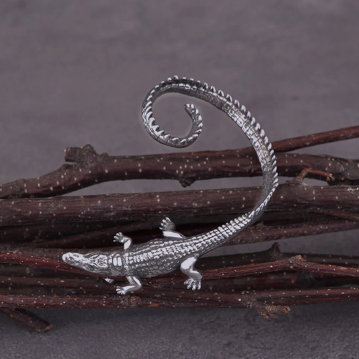 Stainless Steel Long Tailed Crocodile Clip Earring Fashion Creative Female Elf Ear Non-piercing Cuff Earring Wedding Party Gift