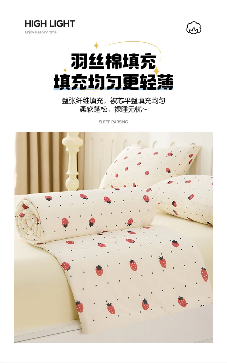 New Prints Cooling Blanket for Bed Silky Lightweight Summer Quilt Double Side Cold & Cooling Fabric Duvet Comforter Ice Silk