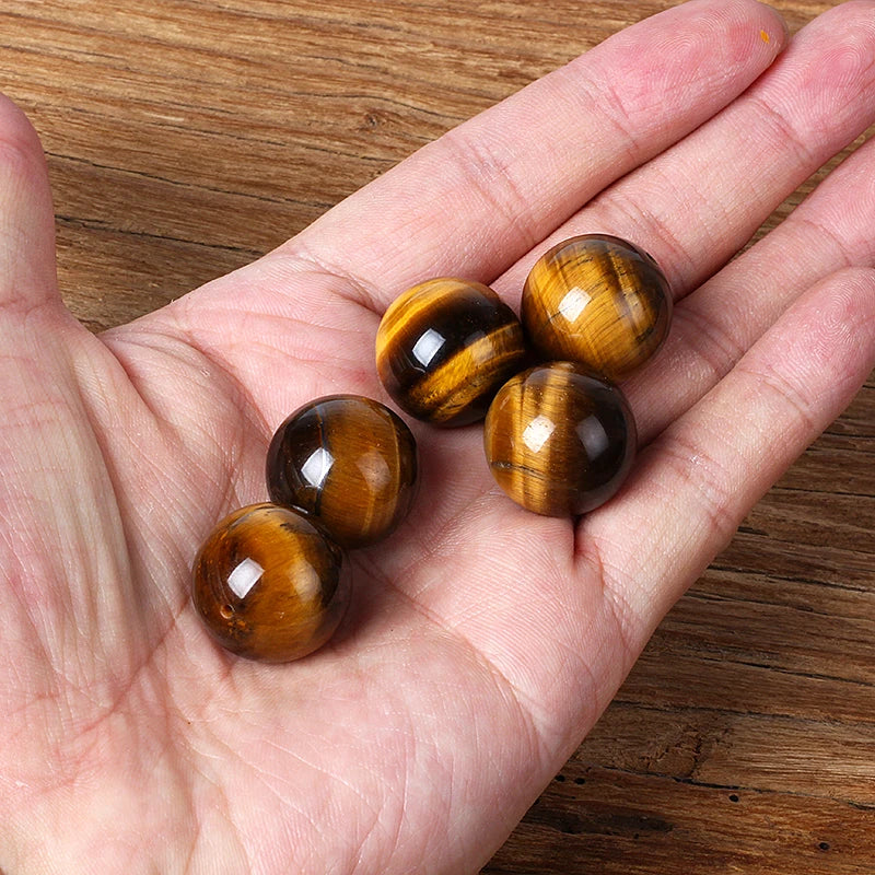 4-20mm Natural Yellow Tiger Eye Beads 5A+ Round Loose Spacer for DIY Bracelet Jewelry Making Accessories Pack of 5