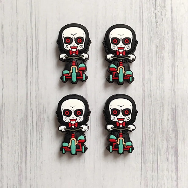 20pcs Halloween 3D Silicone Beads Stereo Ghost Shape For Jewelry Making DIY Pen KeyChain Necklace Accessories Silicone Beads