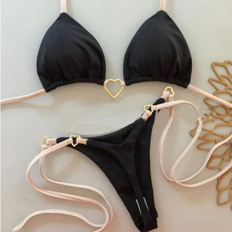 Sexy Red Bikinis Women's Swimwear Female Swimsuit For Swimming Wear Bathing Suits Brazilian Bikini Set Beachwear Pool Bather